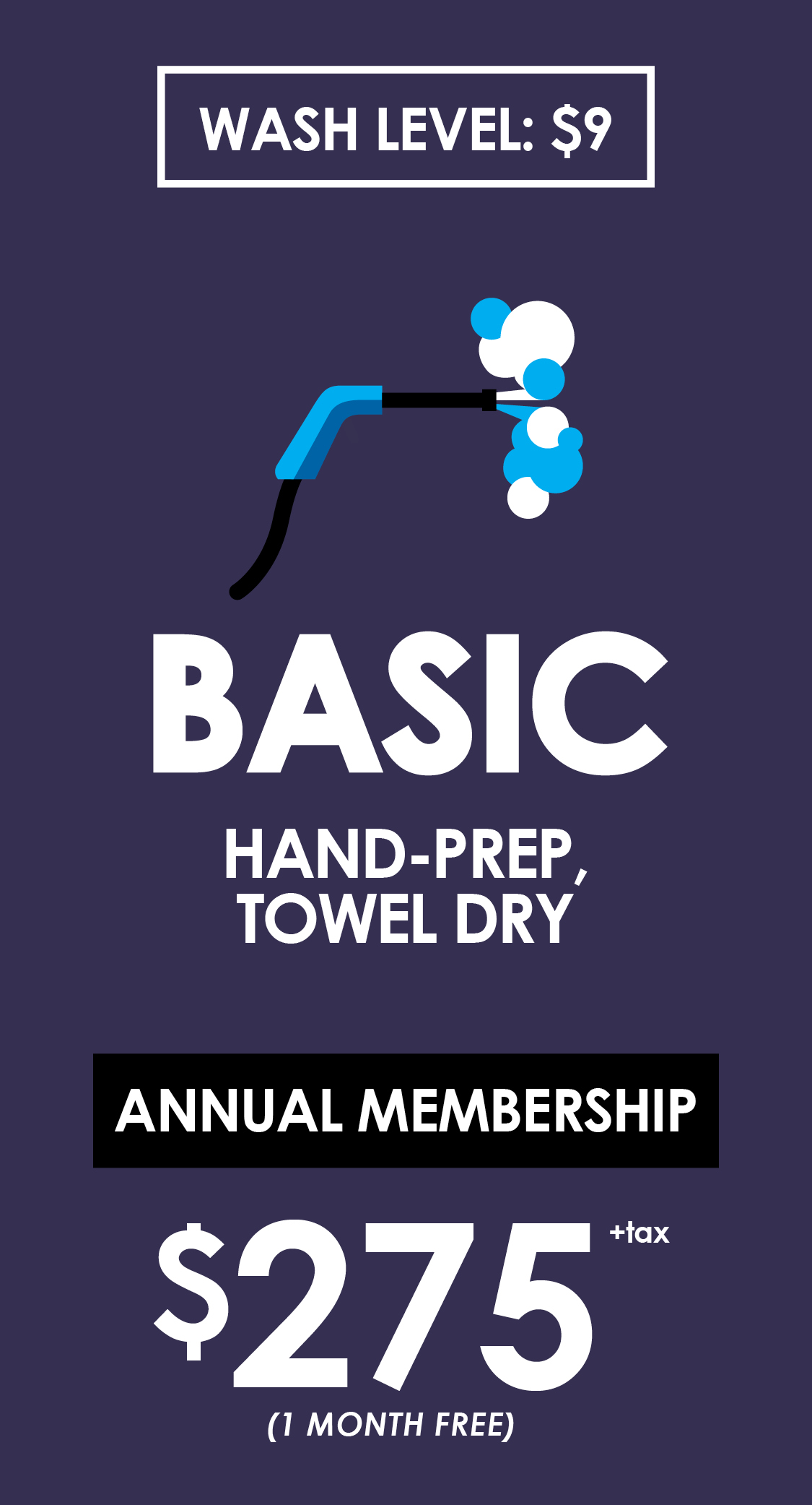 $9, Includes: Basic Wash, Manual Prep, Hand Towel Finish, Drivers Door Jamb, Free Vacuums</p> 