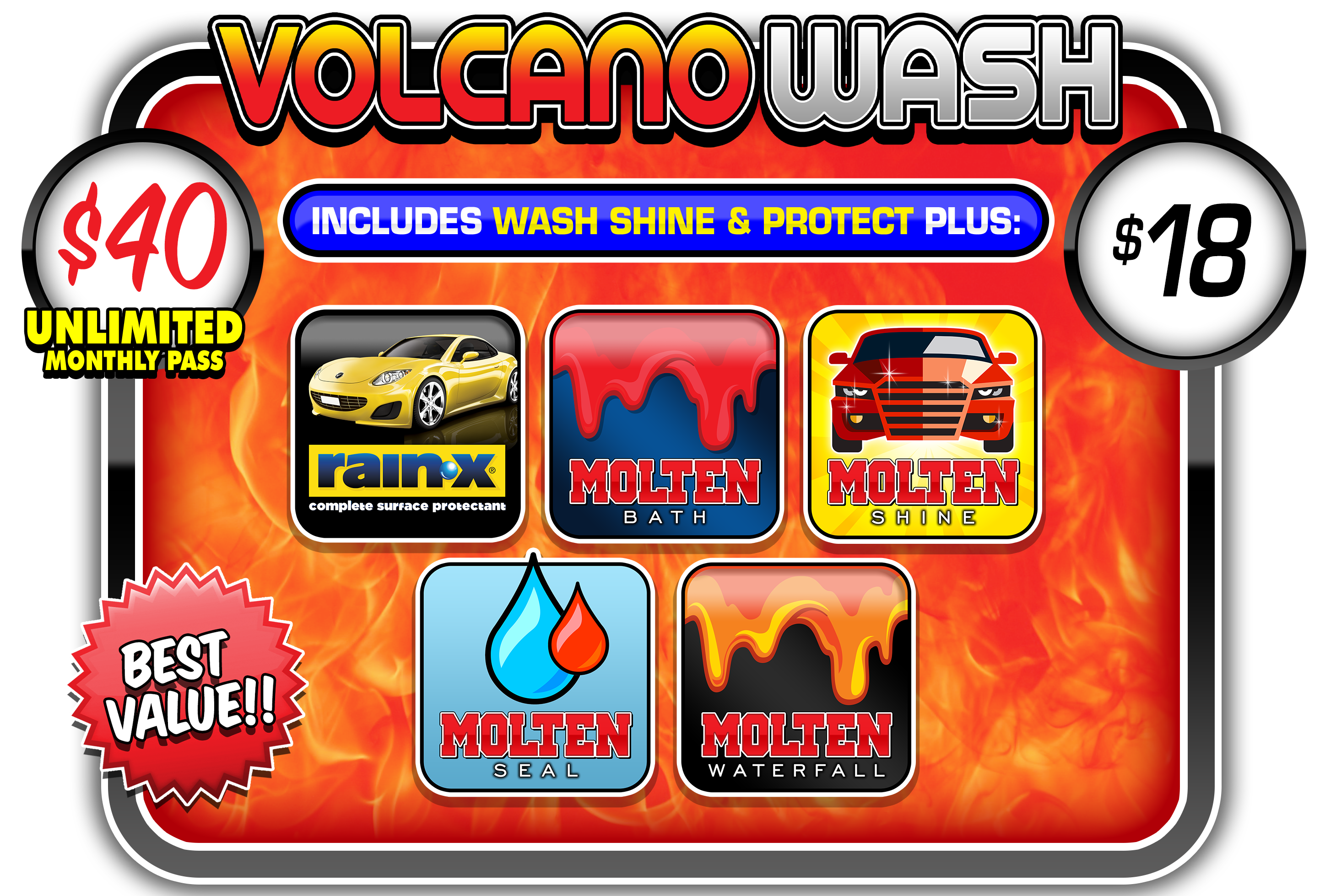 Unlimited Volcano Wash