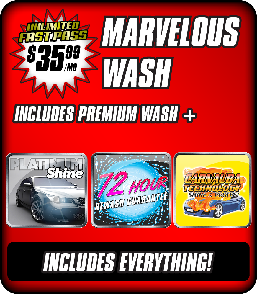 Unlimited Fast Pass Marvel Car Wash Sachse, TX