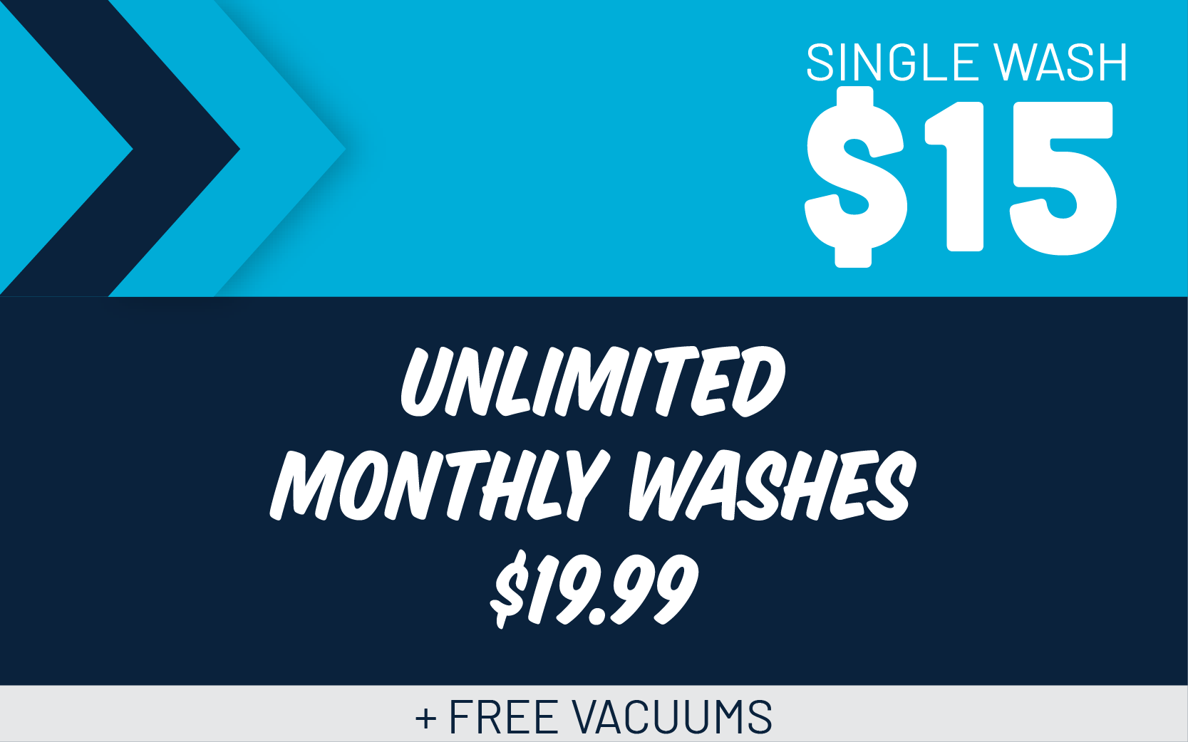 Unlimited Monthly Washes - $19.99 per month
