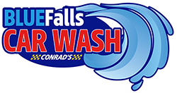 Blue Falls Car Wash by Conrad's Logo