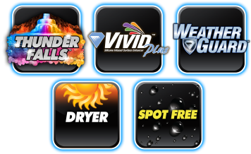 Thunder Falls | Vivid Plus | Wheel Guard | Weather Guard |  Dryer | Spot Free Rinse