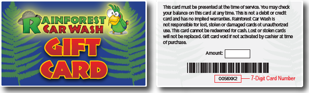 Gift Card Front and Back