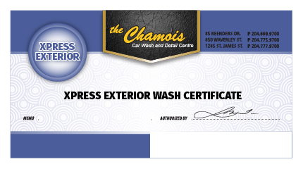 Exterior Certificate